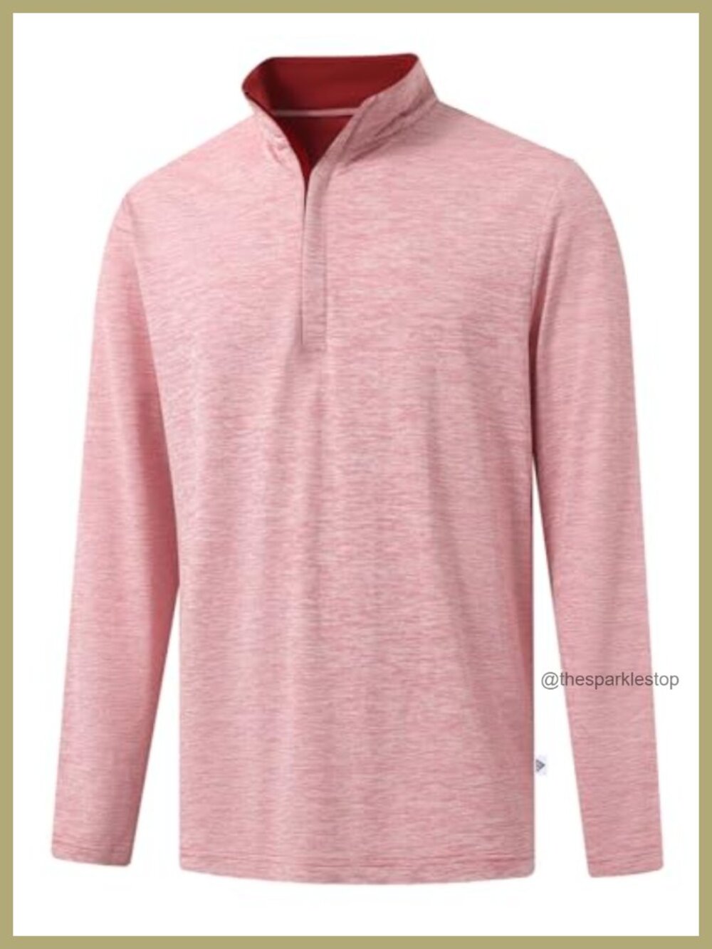 Quarter Zip Pullover Men Dry Fit Brushed Performance Mock Neck Golf